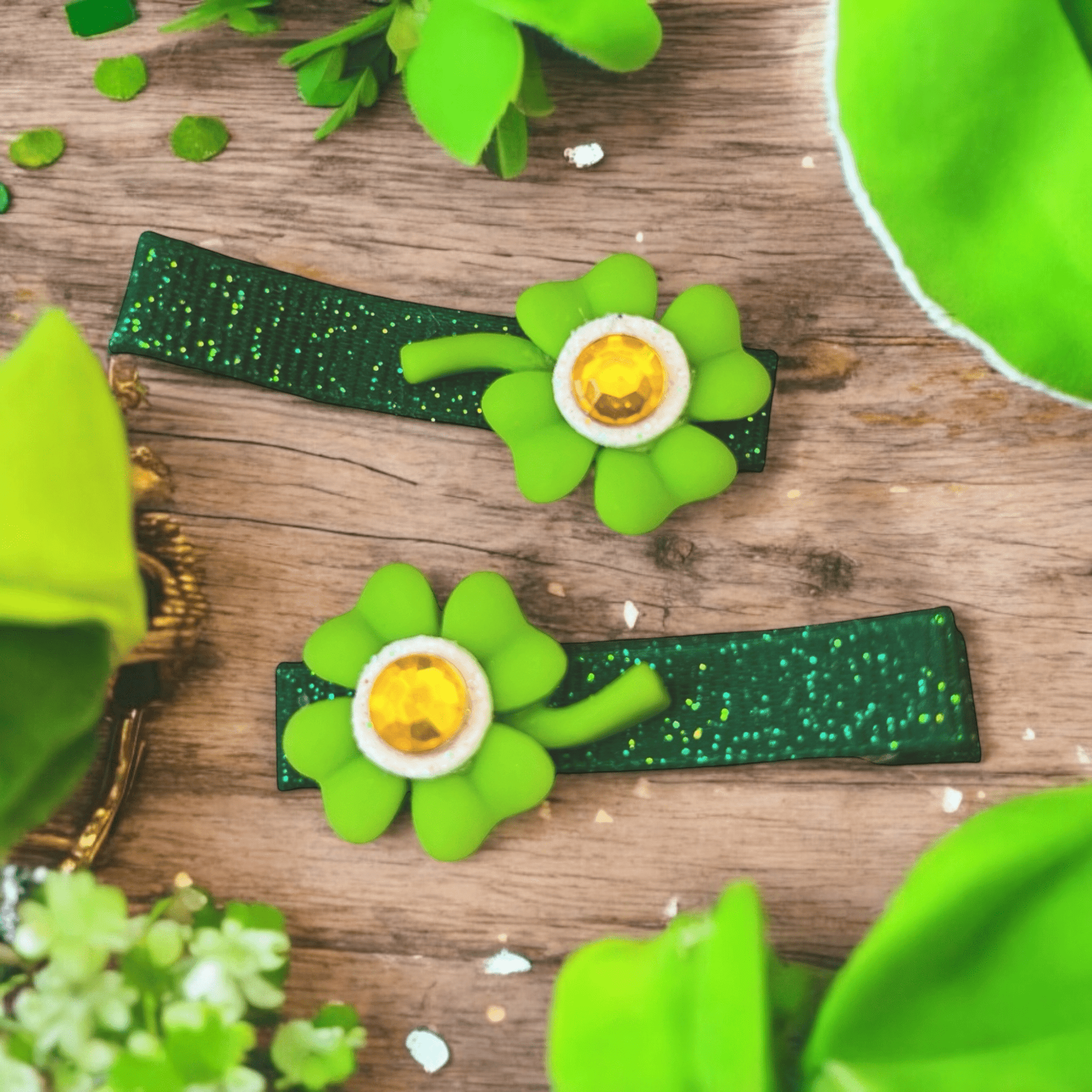 4 Leaf Clover Hair Clip - Cloverdilly Kids