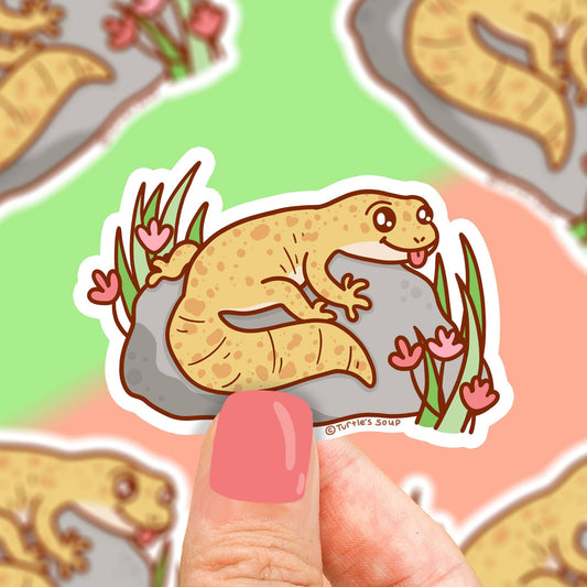 Leopard Gecko Lizard Vinyl Sticker - Cloverdilly Kids