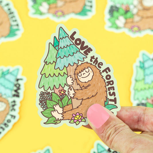 Love The Forest Bigfoot Vinyl Sticker - Cloverdilly Kids
