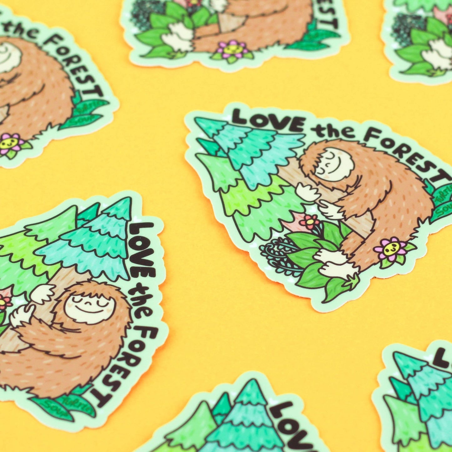 Love The Forest Bigfoot Vinyl Sticker - Cloverdilly Kids