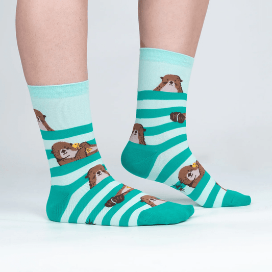 My Otter Foot Crew Socks - Cloverdilly Cottage Shoppe
