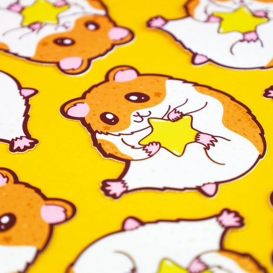 Turtle's Soup - HamStar Hamster Cute Pet Galaxy Vinyl Sticker - Cloverdilly Kids