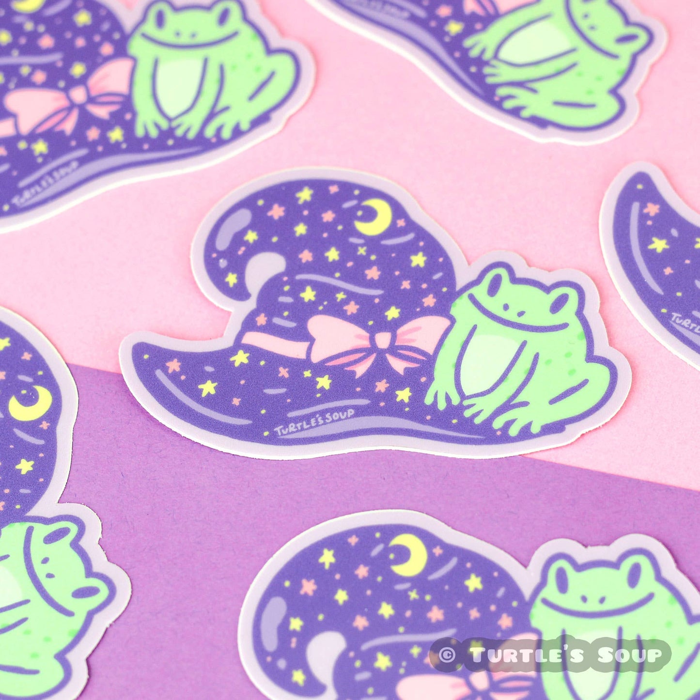 Witchy Frog Hat Halloween Costume Toad Vinyl Sticker - Cloverdilly Kids