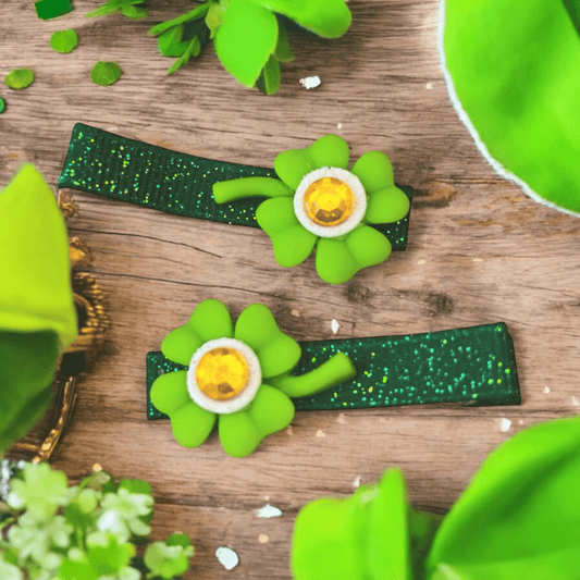 4 Leaf Clover Hair Clip - Cloverdilly Kids