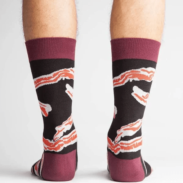 Bacon - Men's Crew Socks - Cloverdilly Cottage Shoppe
