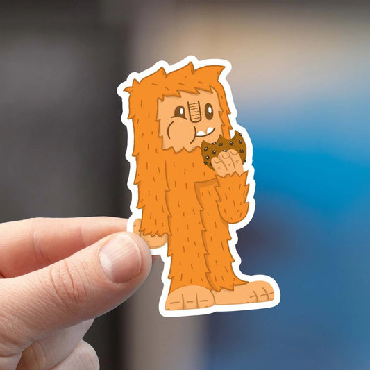 Bigfoot Loves Cookies Sticker - Cloverdilly Kids