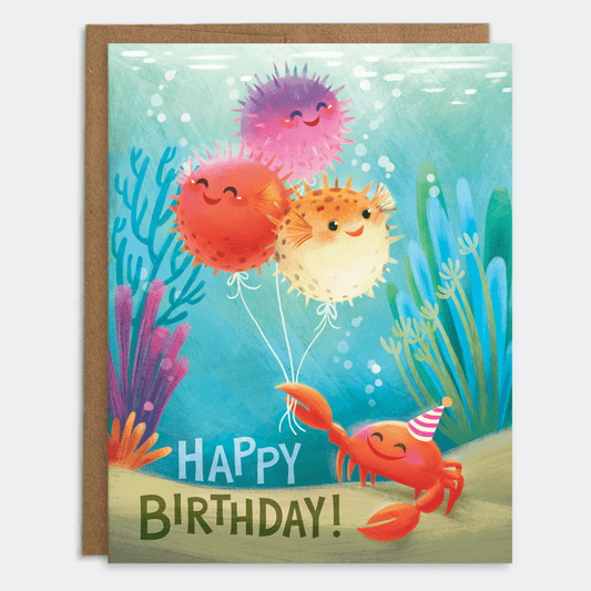 Blowfish Happy Birthday - Card - Cloverdilly Cottage Shoppe