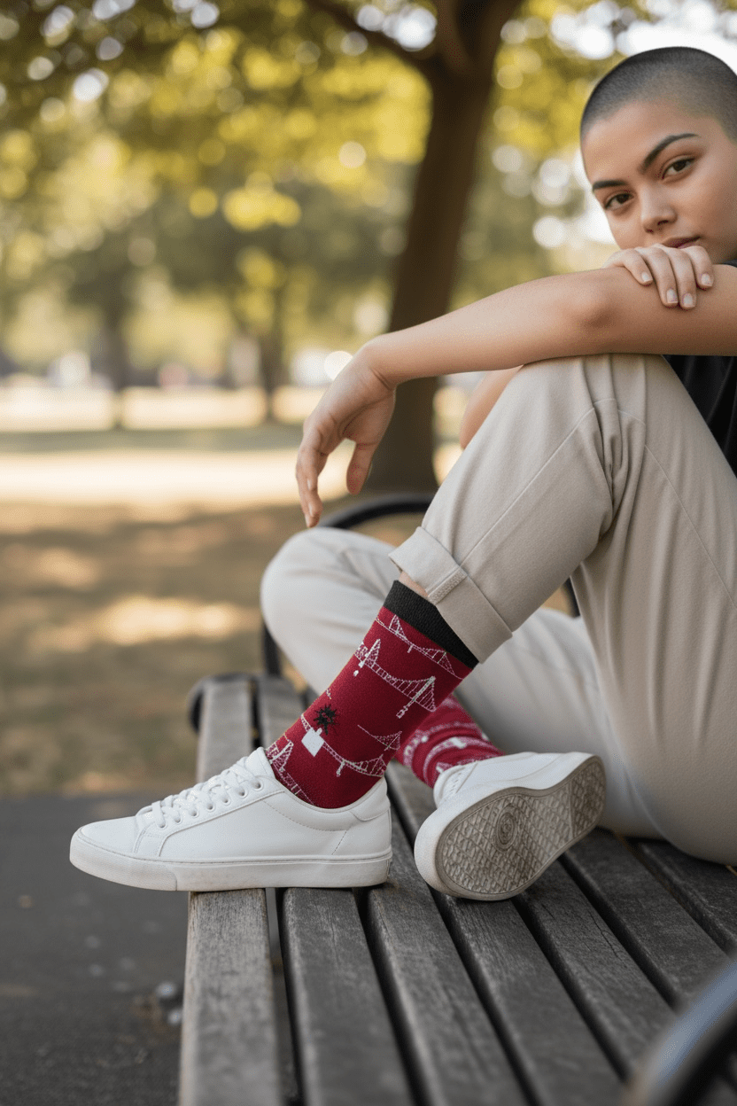 Bridgetown - Men's Crew Socks - Cloverdilly Cottage Shoppe