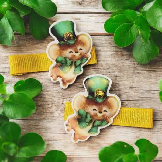 Dancing Mouse Hair Clips - Cloverdilly Kids