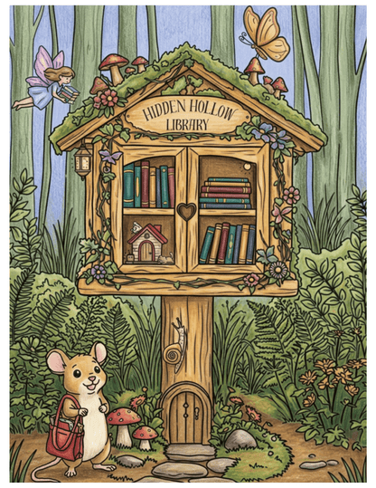 Hidden Hollow Vol. 1 - Cozy Reading Nooks, Digital Coloring Book - Cloverdilly Cottage Shoppe