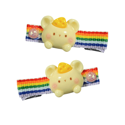 Love is Gouda: Pride Mouse Hair Clip - Cloverdilly Kids