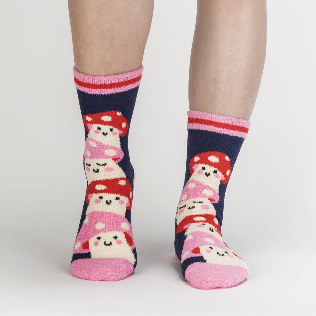 Magic Mushrooms - Slipper Socks - Cloverdilly Cottage Shoppe