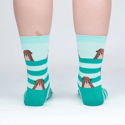 My Otter Foot Crew Socks - Cloverdilly Cottage Shoppe