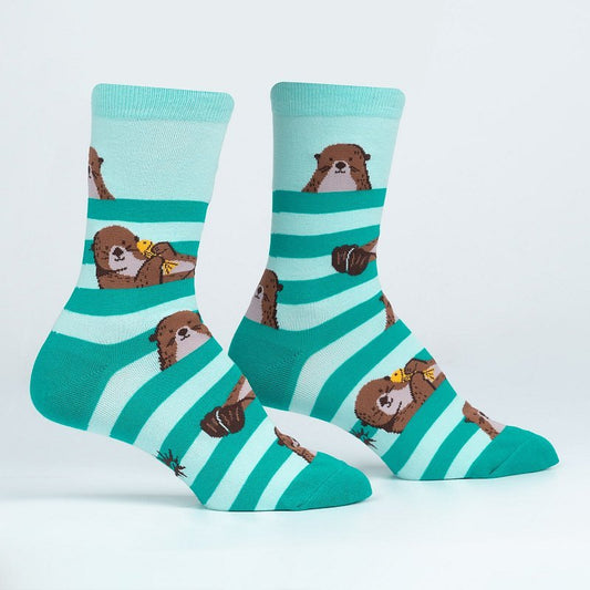 My Otter Foot Crew Socks - Cloverdilly Cottage Shoppe