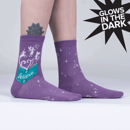 Neverending Story - Glow In The Dark Socks - Cloverdilly Cottage Shoppe