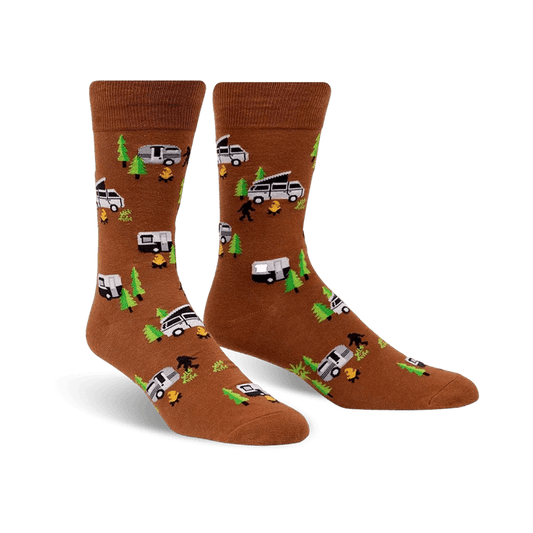 On The Road Again - Men's Crew Socks - Cloverdilly Cottage Shoppe