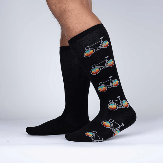 Pedal Power - Men's Crew Socks - Cloverdilly Cottage Shoppe