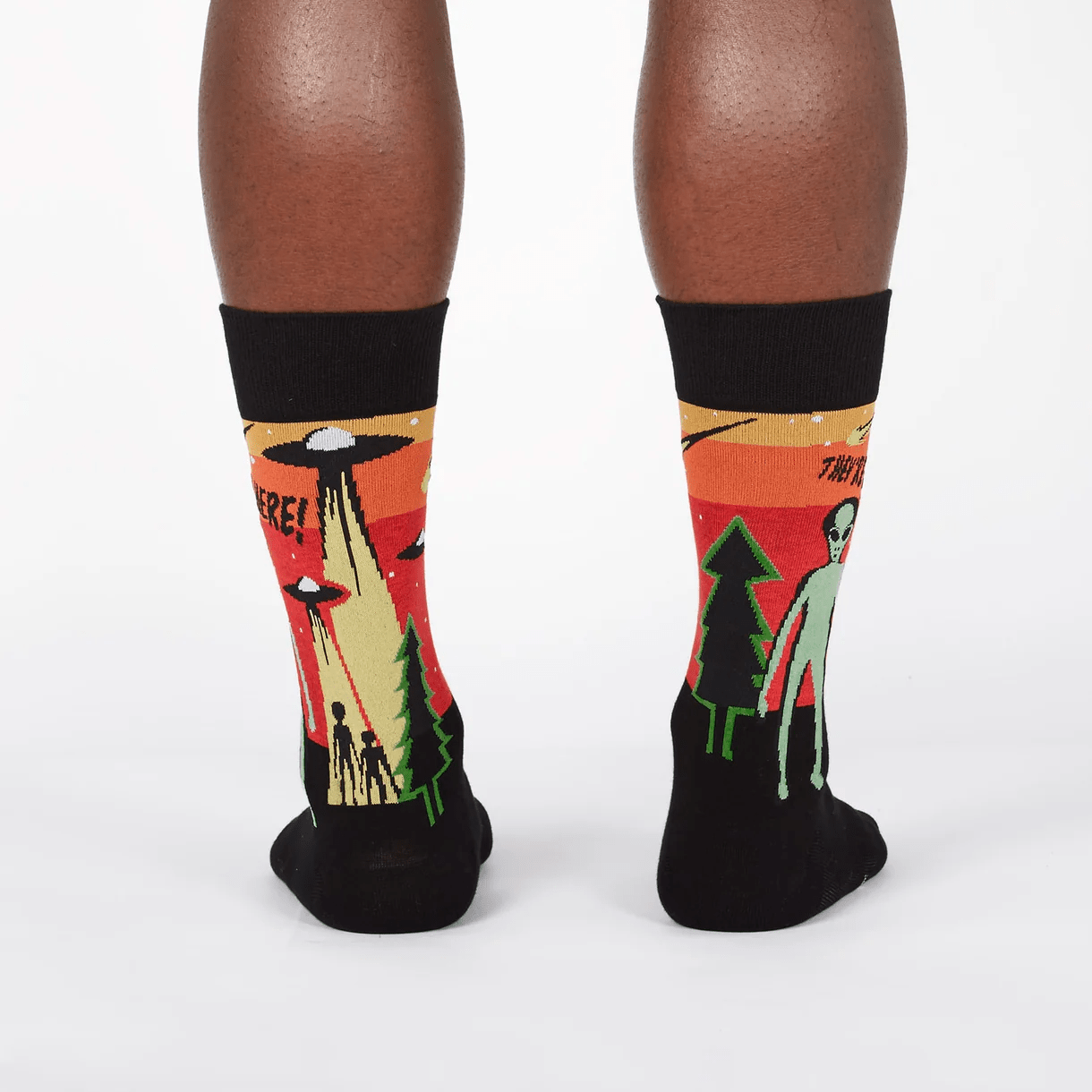 They're Here - Men's Crew Socks - Cloverdilly Cottage Shoppe